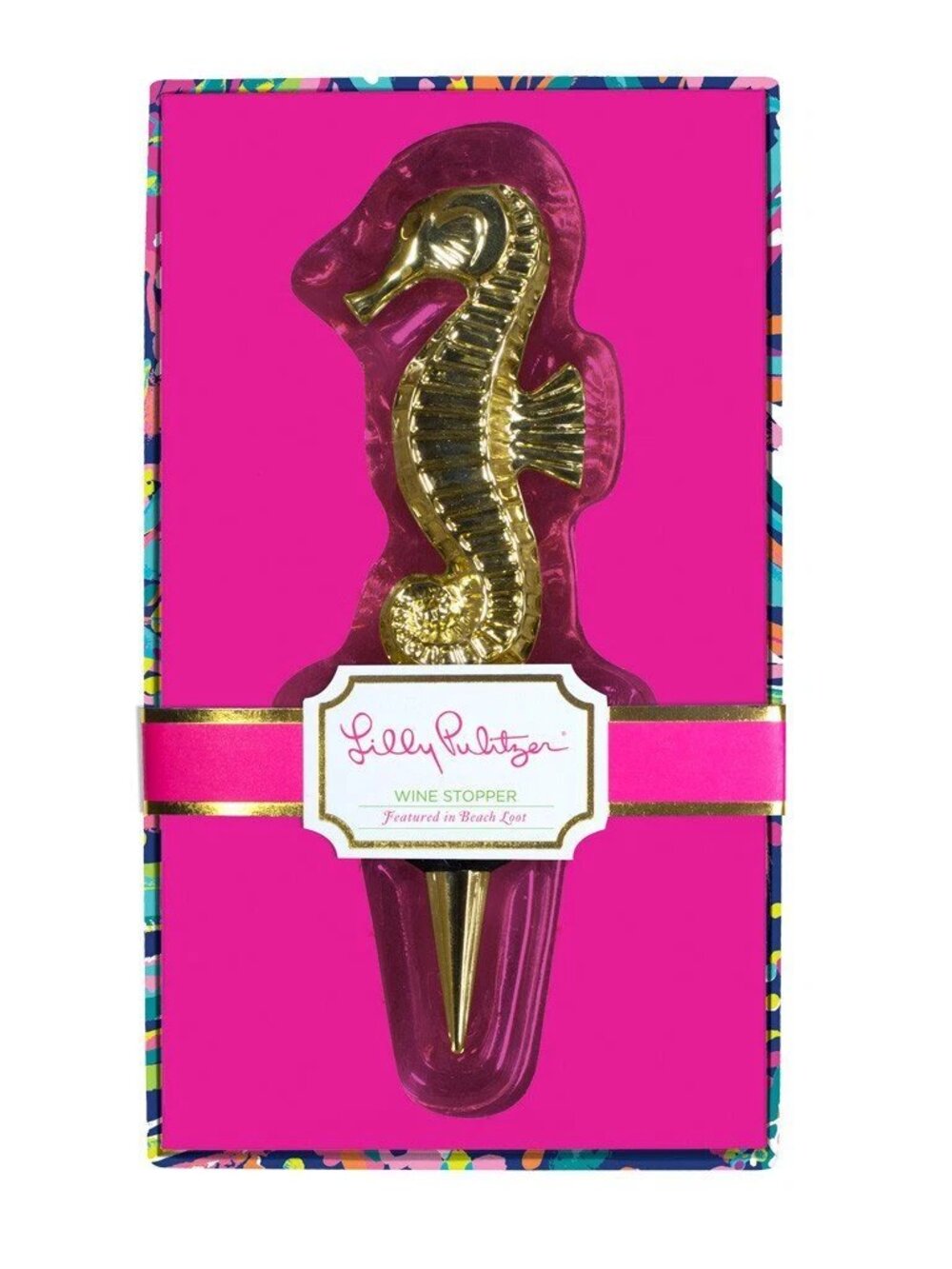 Lilly Pulitzer Seahorse Wine Stopper - NIB